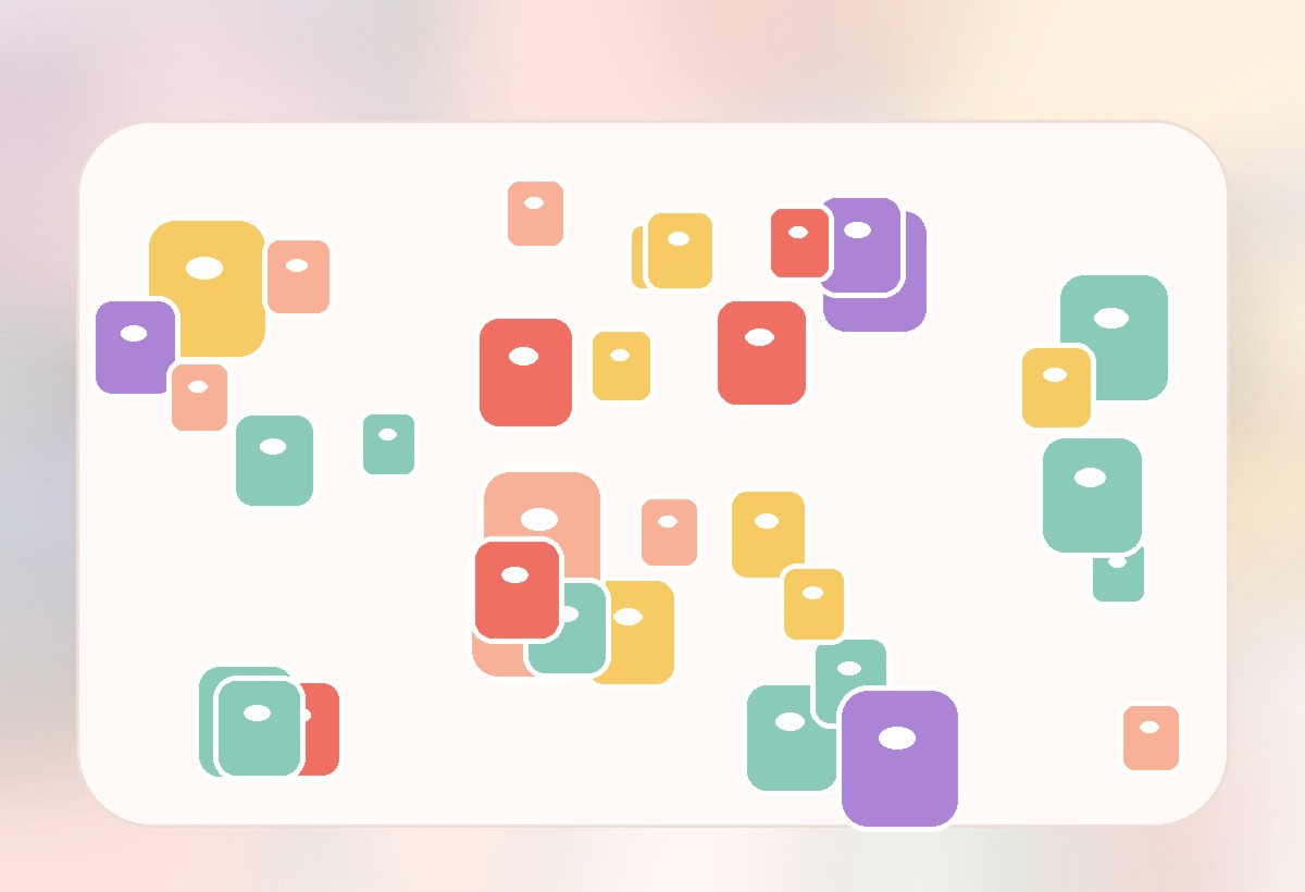Colourful gummies